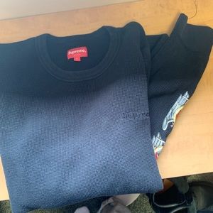 Supreme x slayer waffle long sleeve